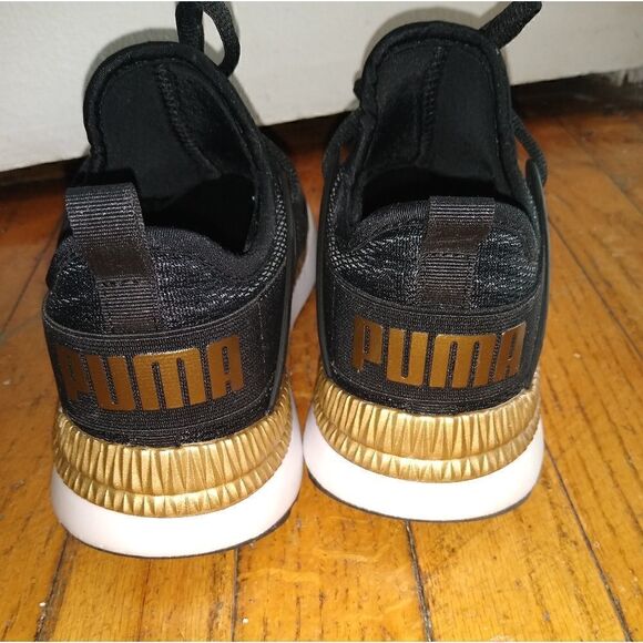 Puma 7.5 Pacer Next Cage running sneakers black gold - Picture 8 of 9